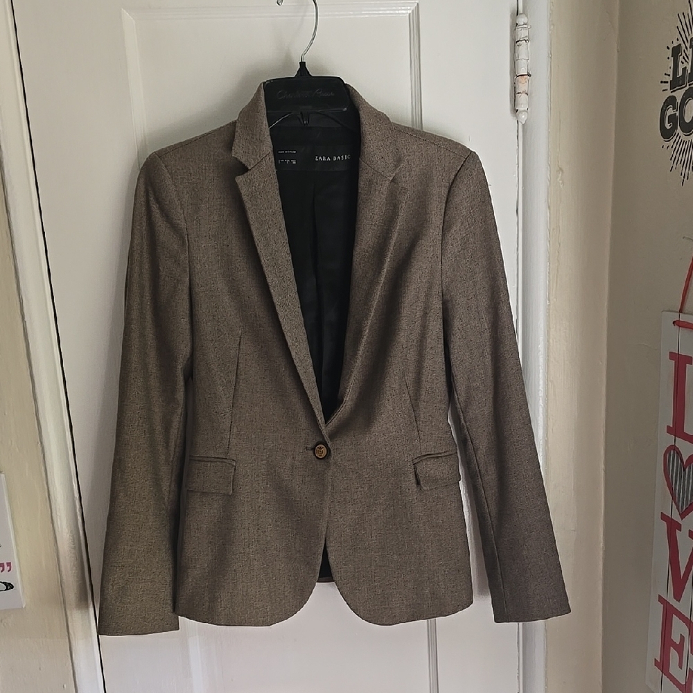 Brown Zara Basic Blazer